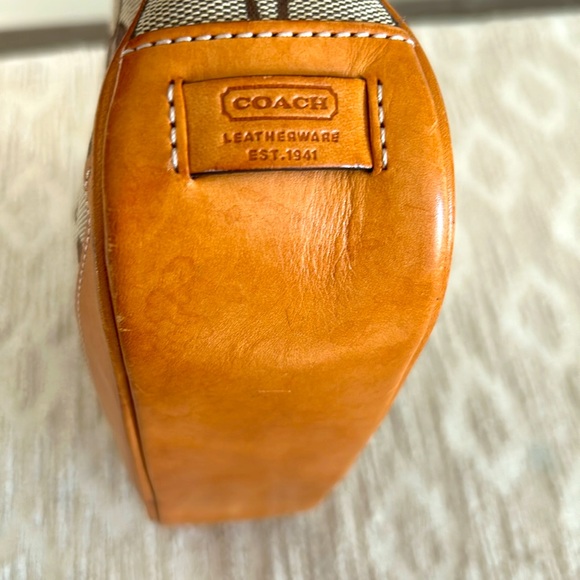 Coach Demi Monogram Canvas/Leather Baguette Bag - Picture 9 of 16